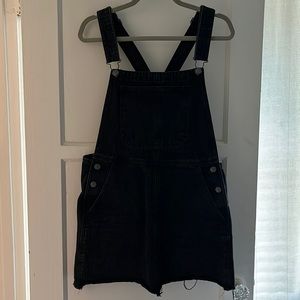 Black overall dress